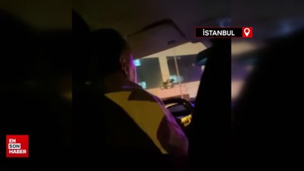 İstanbul'da taksi sürücüsü kamerada: Yolcuları yarı yolda indirdi