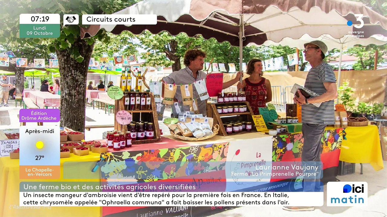 À St ApollinairedeRias,"La Pimprenelle Pourpre", produits Bio à base