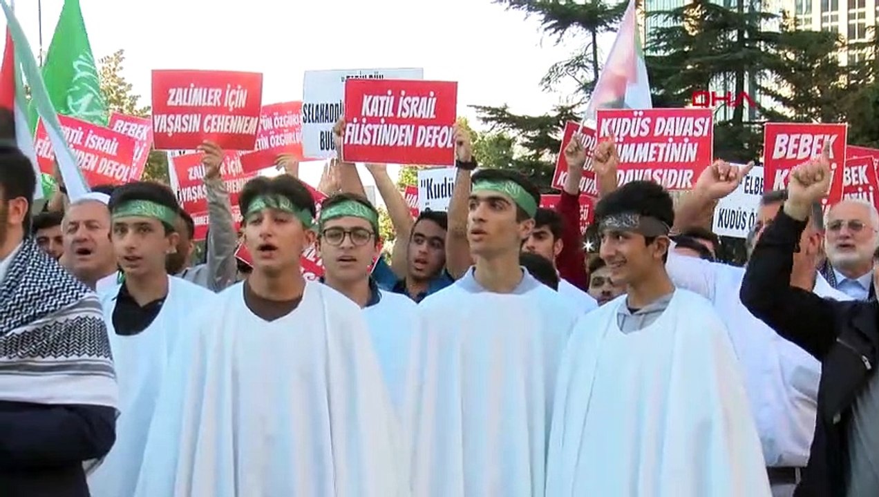 HÜDA PAR’lılar İsrail Başkolosluğu önünde kefen giydi