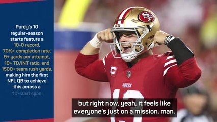Purdy praises 49ers 'mindset' following record-breaking performance