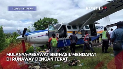 Video Amatir Kecelakaan Pesawat di Nduga Akibat Rem Blong