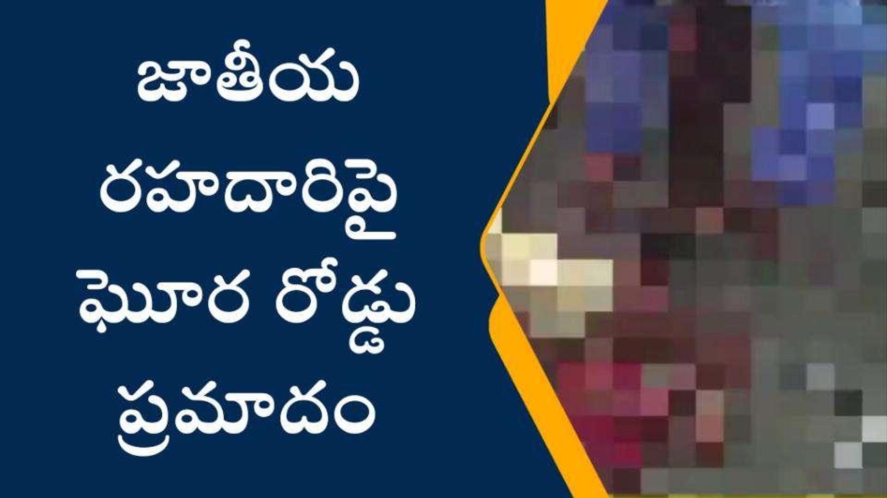 కృష్ణా జిల్లా: జాతీయ రహదారిపై రోడ్డు ప్రమాదం... నుజ్జు నుజ్జైన శరీరం
