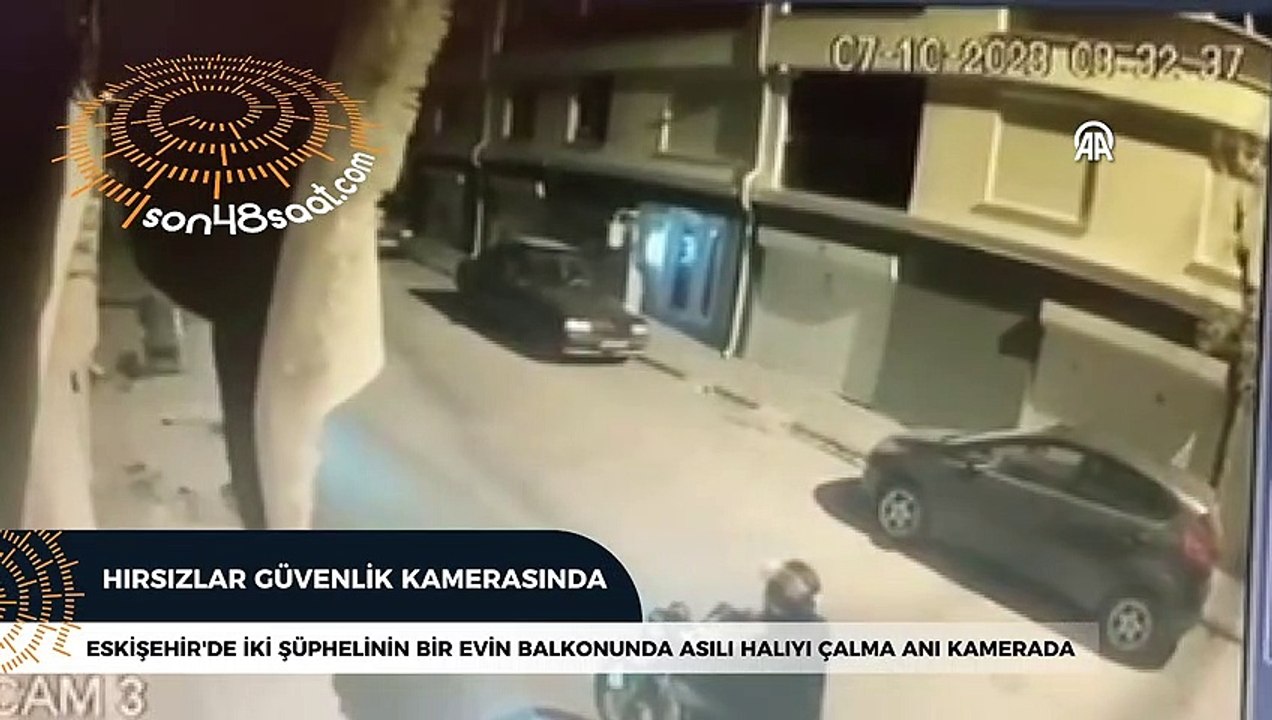 Halı hırsızları güvenlik kamerasında
