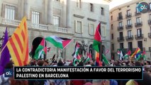 La contradictoria manifestación a favor del terrorismo palestino en Barcelona