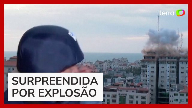 Repórter se assusta ao testemunhar ataque de míssil ao vivo em Gaza