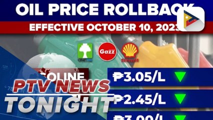 Bigtime pump price rollback set Oct. 10