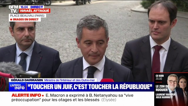 Israël: Il y a eu plus de 700 interpellations à Pharos , indique Gérald Darmanin