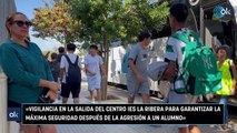 Vigilancia en la salida del centro IES La Ribera para garantizar la máxima seguridad después de la agresión a un alumno