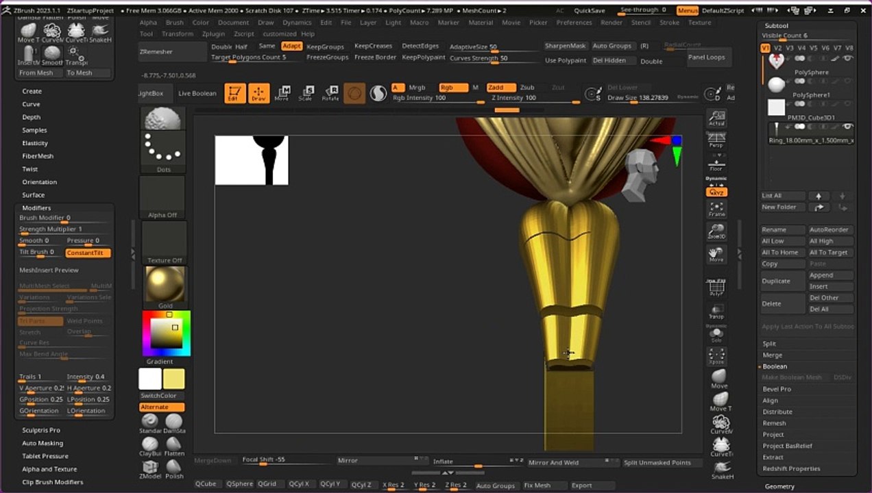 Imm Brush Zbrush Ornament Imm Brush in Zbrush