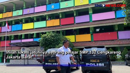 Lokasi Jatuh Pelajar SMP 132 Jakbar Dipasang Garis Polisi