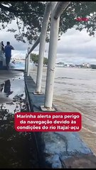 Marinha alerta para perigo da navegação devido às condições do rio Itajaí-açu