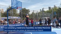 Los Mavericks inauguran dos pistas de baloncesto en Madrid