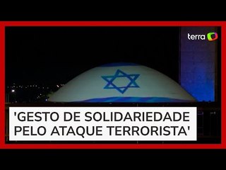 Bandeira de Israel é projetada na cúpula do Senado em 'gesto de solidariedade'