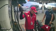 Cliente e funcionário são vítima de assaltantes em posto de combustível