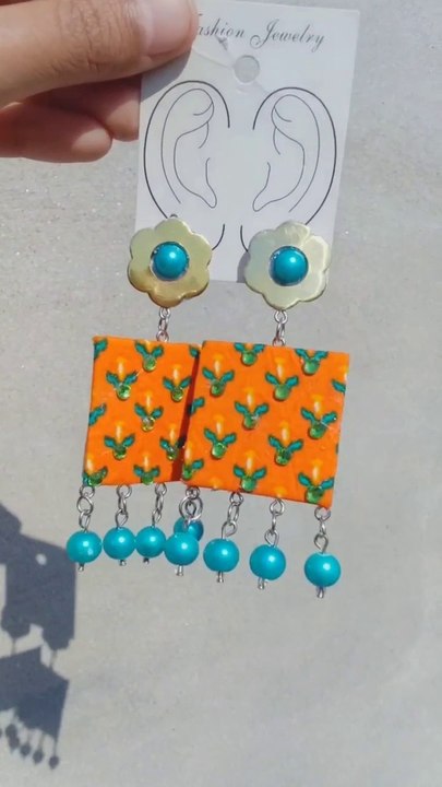 diy Fabric earrings ---- _youtubeshorts _diy _viral _shorts _youtubepartner(720P_60FPS)