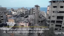 Imágenes aéreas de Gaza tras los bombardeos de Israel