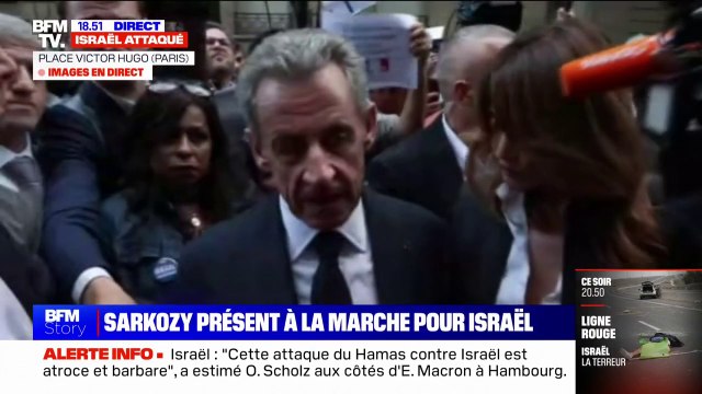 Nicolas Sarkozy sur Israël: Toute personne dotée d'un minimum d'humanité n'a pu qu'être bouleversée par les images que l'on a vues