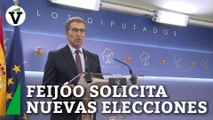 Feijóo pide a Sánchez elecciones el 14 de enero para votar si España quiere amnistía