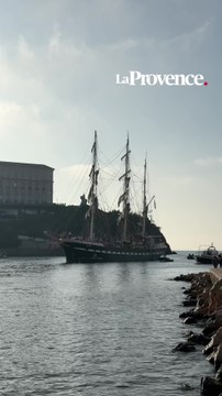 VIDÉO. Le Belem, plus vieux trois-mâts de France, fait son entrée dans le Vieux-Port de Marseille