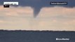 Waterspouts form over Lake Erie near Cleveland