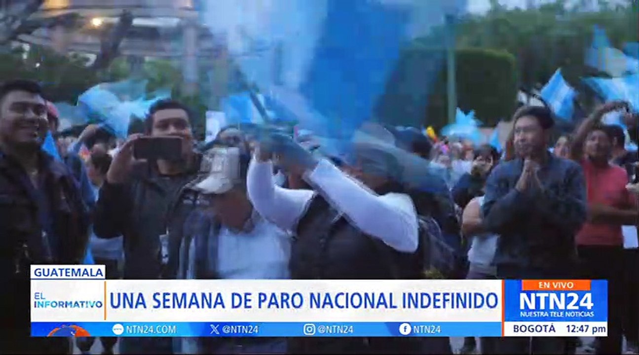 Guatemala completa ocho días de protestas y campesinos se unen con "paro indefinido"