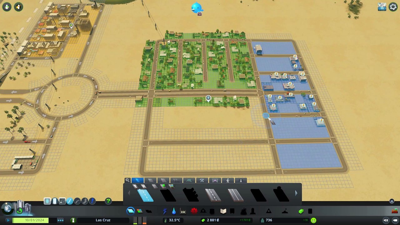 Construction d'une ville cities skylines en timelapse (1)