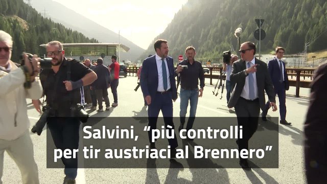 Salvini: Piu' controlli per i tir austriaci al Brennero