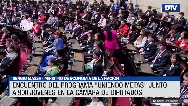 Sergio Massa y Cecilia Moreau encabezaron el XIX encuentro del programa “Uniendo Metas” junto a 900 jóvenes en la Cámara de Diputados