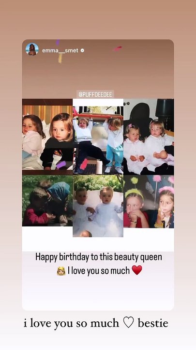 Emma Smet, fille de David Hallyday, n'est autre que la nièce de Darina Scotti. Mais elle a surtout le même âge que celle avec laquelle elle a grandi et accumulé d'innombrables souvenirs. Emma Smet souhaite un bel anniversaire à Darina Scotti