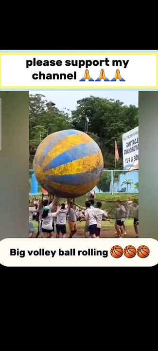 Big volley ball rolling