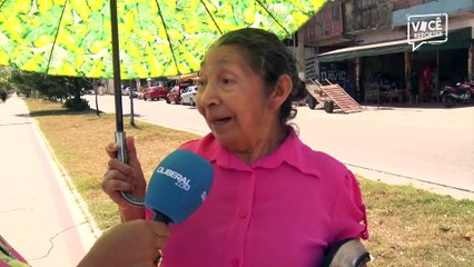 Aposentada Maria das Graças denuncia sujeira no canteiro e calçadas da Bernardo Sayão, no Guamá