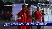 Presiden Jokowi Saksikan Pertandingan Indonesia VS Brunei di GBK Didampingi Menpora dan Ketum PSSI