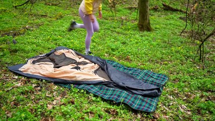 MARY DOES A SOLO CAMPING IN THE RAIN ⛈️ _ SOLO OVERNIGHT IN THE FOREST NEAR THE FIRE #camping #asmr