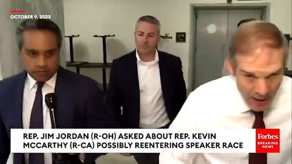 Jim Jordan Asked Point Blank About Kevin McCarthy Possibly Reentering Speaker Race