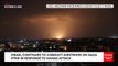 Israeli Airstrikes Light Up The Night Above Gaza Strip In Response To Hamas Attacks