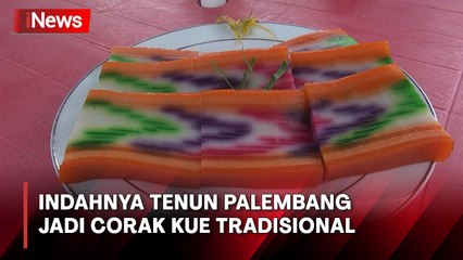 Indahnya Kain Tenun Palembang Terukir pada Kue Lapis