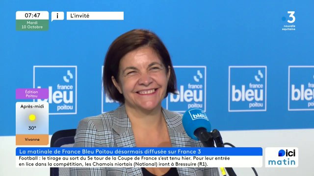Céline Pigalle directrice de France Bleu et Frabrice Goll directeur de France 3 Nouvelle -Aquitaine