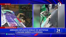 Independencia: cinco viviendas dañadas tras explosión de granada en mototaxi