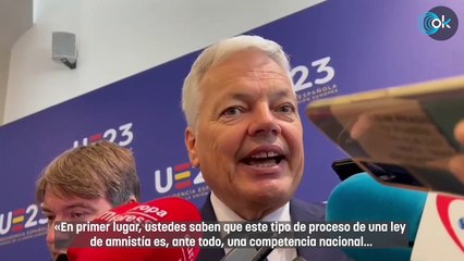 El comisario de Justicia de la UE avisa a Sánchez de que la amnistía «tiene límites»