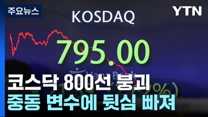 중동 변수에 뒷심 빠진 증시...코스닥 800선 붕괴 / YTN