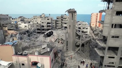 Rekaman Drone Menunjukan Dampak Serangan Israel di Gaza