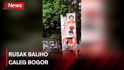 Aksi Mahasiswa di Bogor Rusak Baliho Caleg karena Ganggu Pemandangan