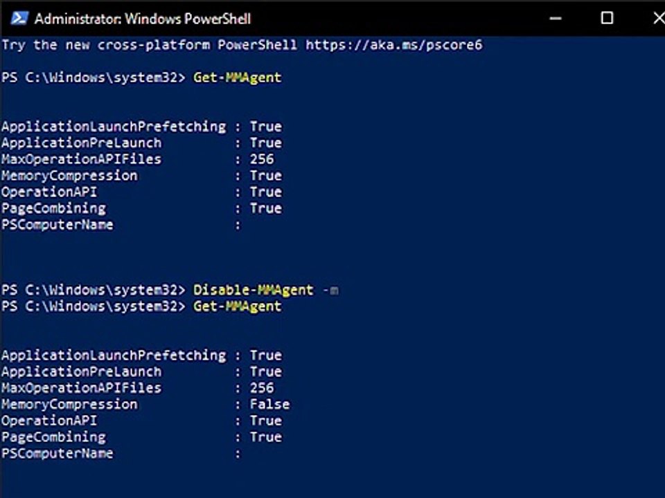How to disable memory compression