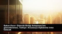Bakan Kacır: Gümrük Birliği Anlaşması'nın güncellenmesi, Türkiye- Avusturya ilişkilerine ivme katacak