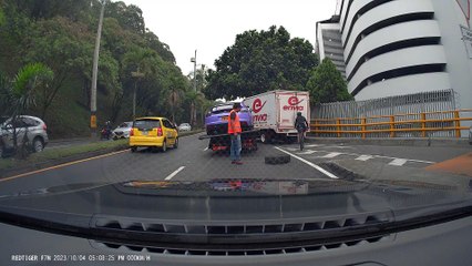 Tire Pops Off Tow Truck