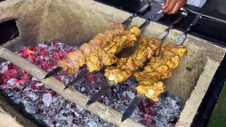 BBQ Party With Family - Seekh Kabab - Grilled Kabab - Spicy Tikka - Mubashir Saddique - Village Food