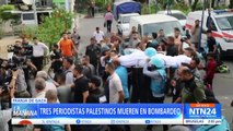 Tres periodistas palestinos muertos tras los últimos bombardeos de las fuerzas israelíes en Gaza