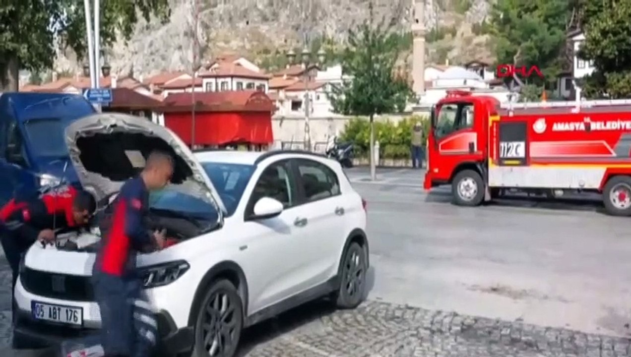 Des chatons coincés dans le moteur d'une voiture à Amasya ont été sauvés