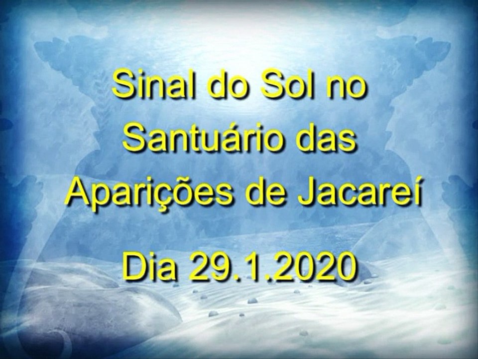 SINAL DO SOL DADO POR NOSSA SENHORA GRAVADO PELO VIDENTE MARCOS TADEU NO DIA 29.1.2020-JACAREÍ/SP