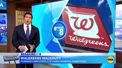 Descargar video: Walgreens pharmacy employees plan walkout this week l GMA